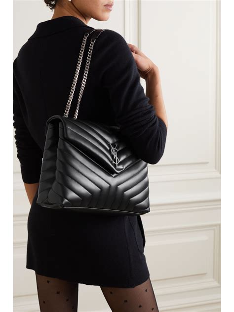 lou lou yves saint laurent|SAINT LAURENT Loulou medium quilted leather shoulder bag.